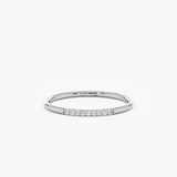White Gold Thin Diamond Ring