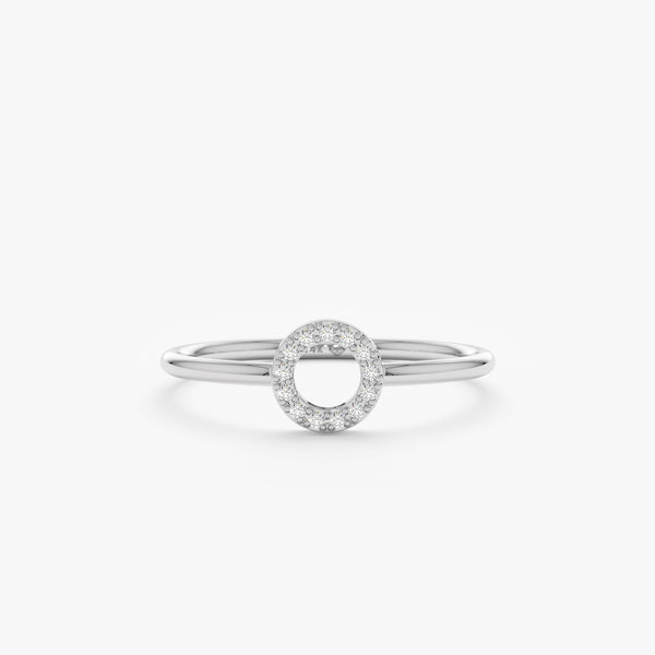 White Gold Diamond Circle Ring