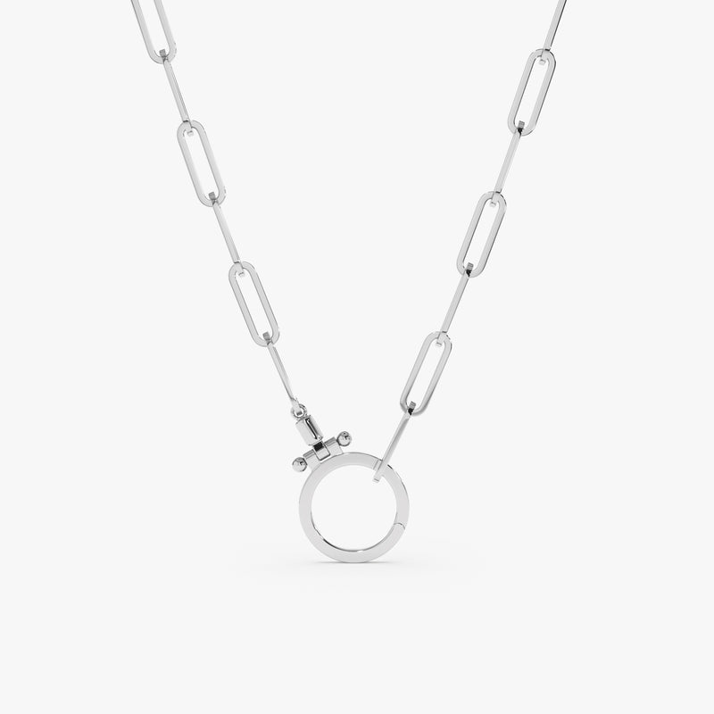 White gold charm on sale necklace