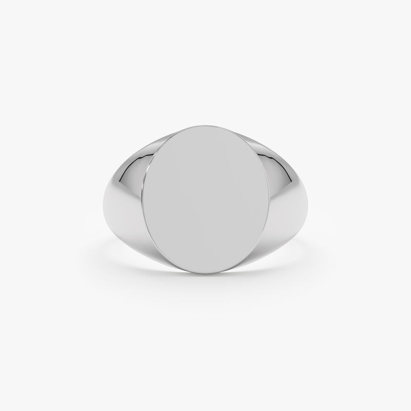 White Gold Signet Ring