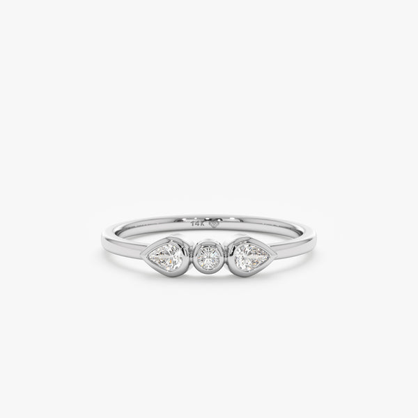 White Gold Natural Diamond Band