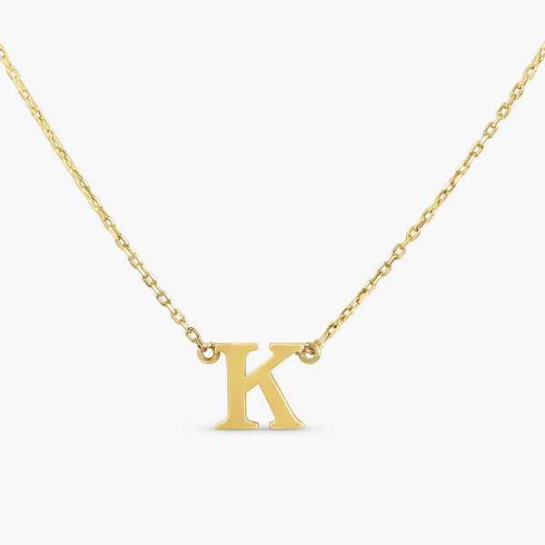 Plain Gold Initial Necklace