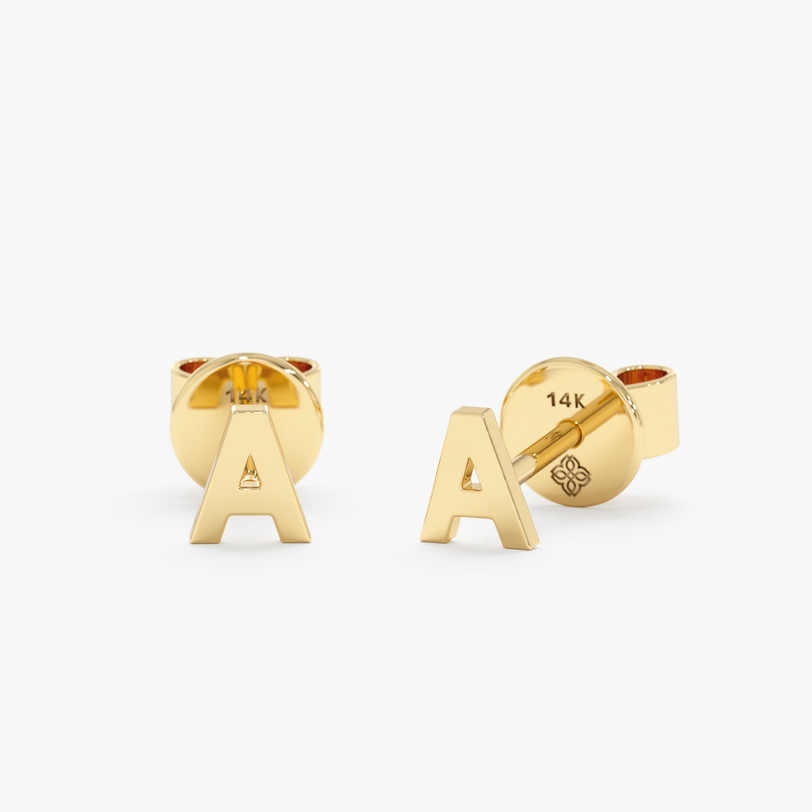 10K, 14K Solid Gold or Sterling Silver Monogram offers Initials Earrings (Order Any Initials), Personalized Stud Earrings