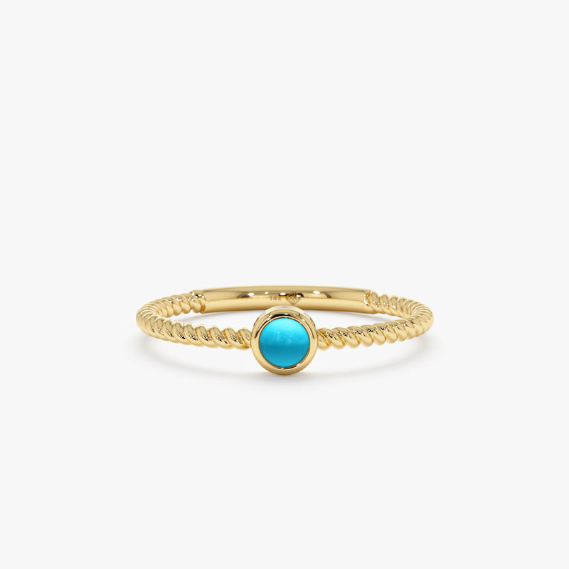 Handmade Turquoise Gold Ring