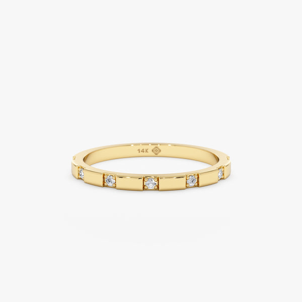 Solid Gold Diamond Half Eternity Ring