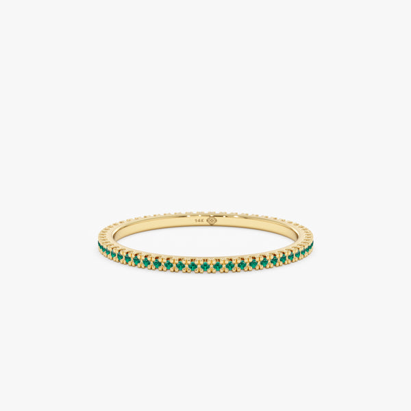 Emerald Gold Eternity Ring