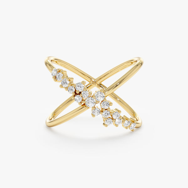 Cluster Diamond X Ring