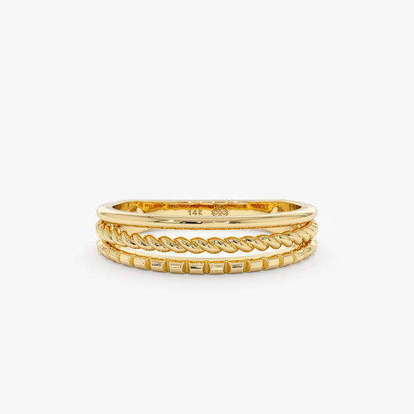 Plain Gold Triple Ring