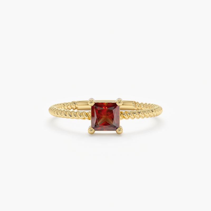 Prong Set Garnet Ring