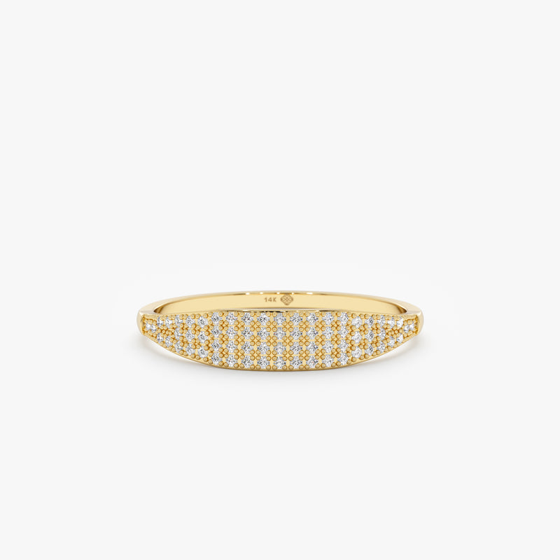 Pave Diamond Signet Ring