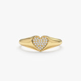 Diamond Pave Heart Ring