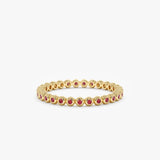 Bezel Ruby Eternity Band