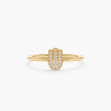 Diamond Hamsa Ring