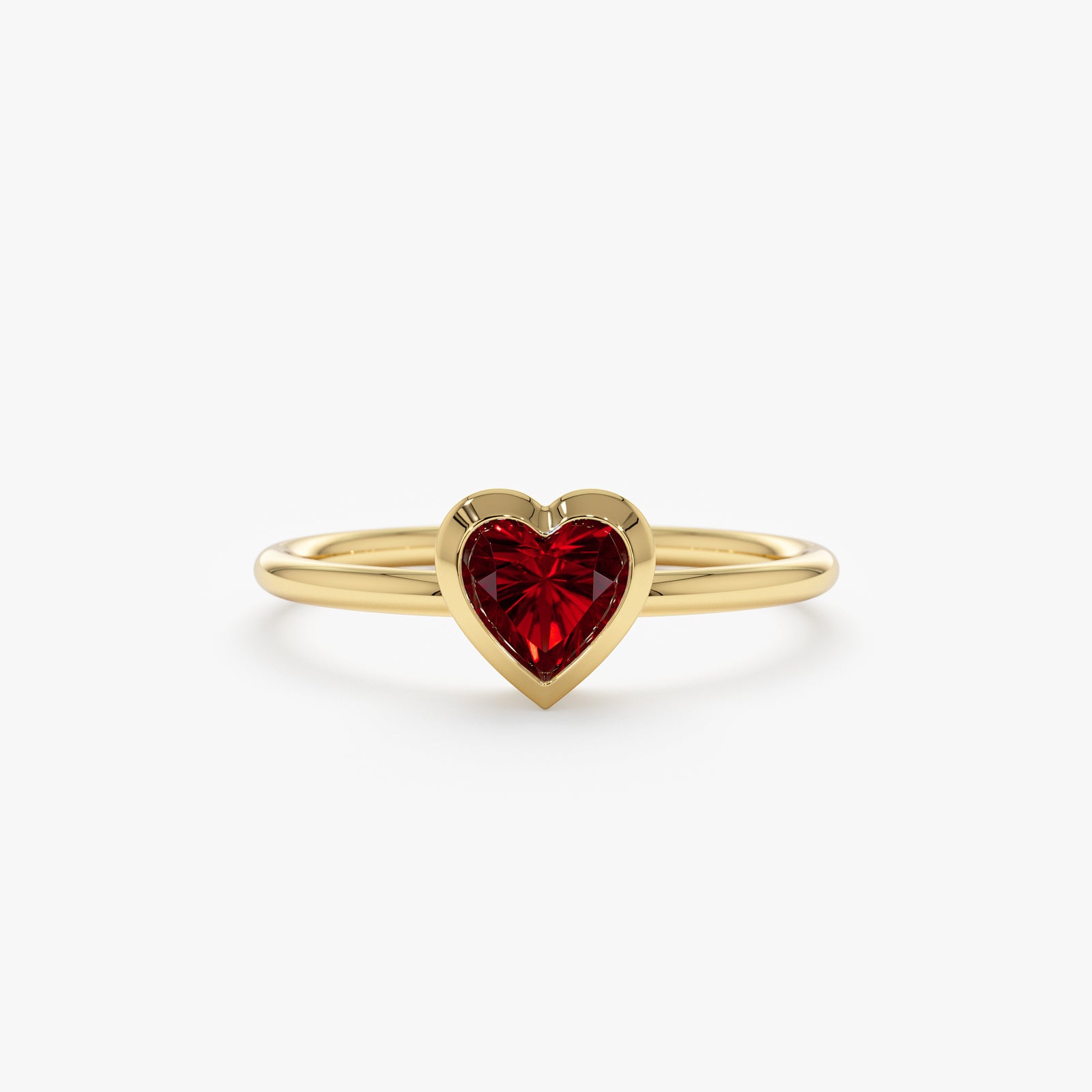 Vintage 10K Yellow Gold Heart Cut outlet Garnet Ring