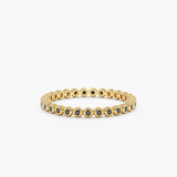 Bezel Black Diamond Eternity Band