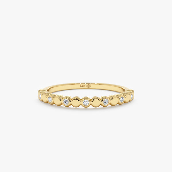 Yellow Gold and Handmade Diamond Ring