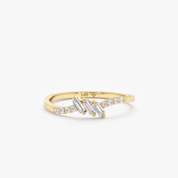 Triple Baguette Diamond Ring