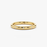 Gold Flush Band with Diamonds