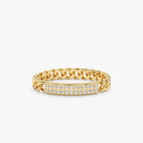Pave Diamond Chain Ring