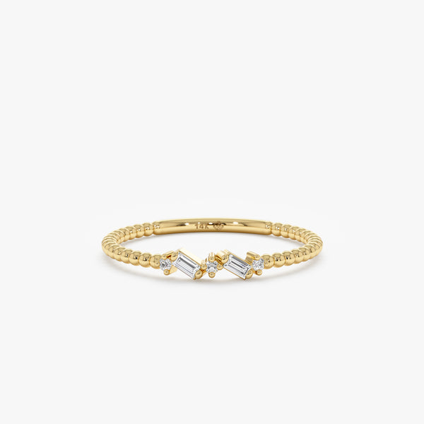 Round and Baguette Diamond Ring