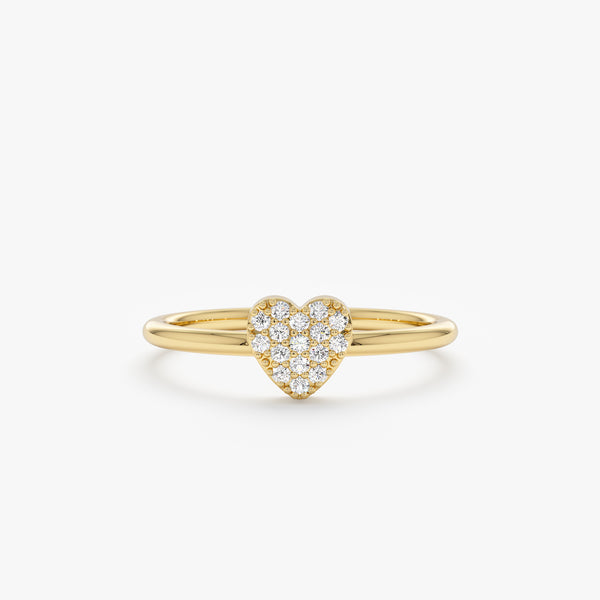 Handmade Diamond Heart Ring