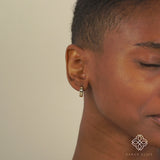 Minimalist Diamond Star Hoop Earrings