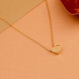 Heart Shaped Initial Plate Necklace