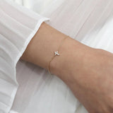 petite diamond cross bracelet