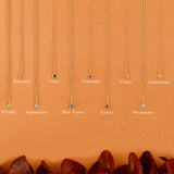 sarah elise birthstone charm necklaces in solid gold