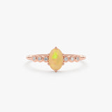 rose gold gemstone ring