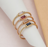 minimalistic gemstone bands