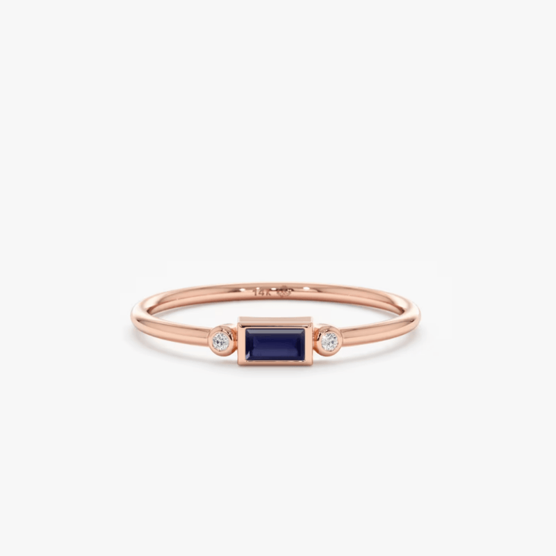 rose gold september sapphire april diamond ring